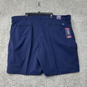 Chaps Performance Cargo Shorts Men's 50 Blue Stretch Golf Wicking UPF 40+ New